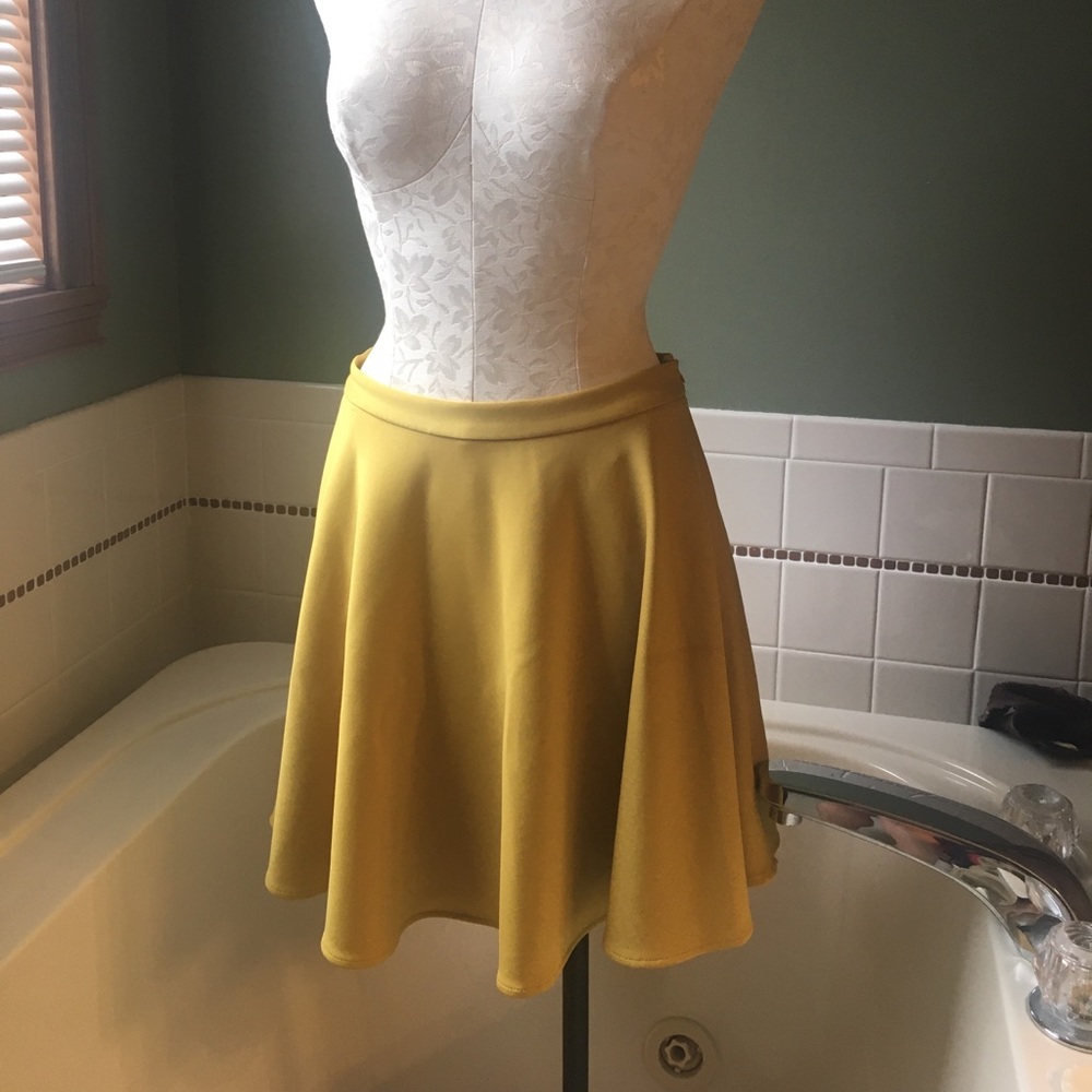 A Bar 111 mini skirt in lime green
